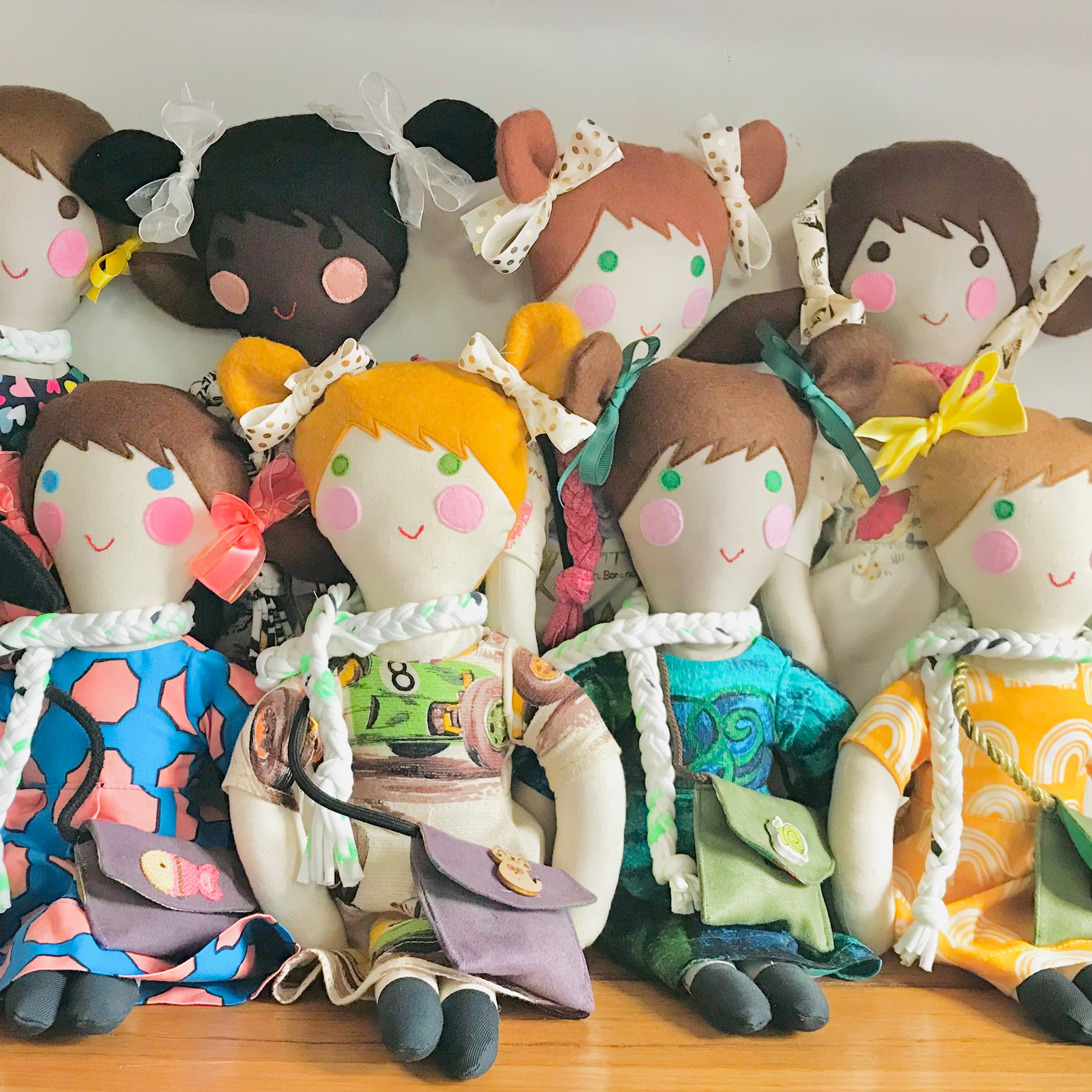 Handmade One-Of-A-Kind Best Friends Cloth Dolls