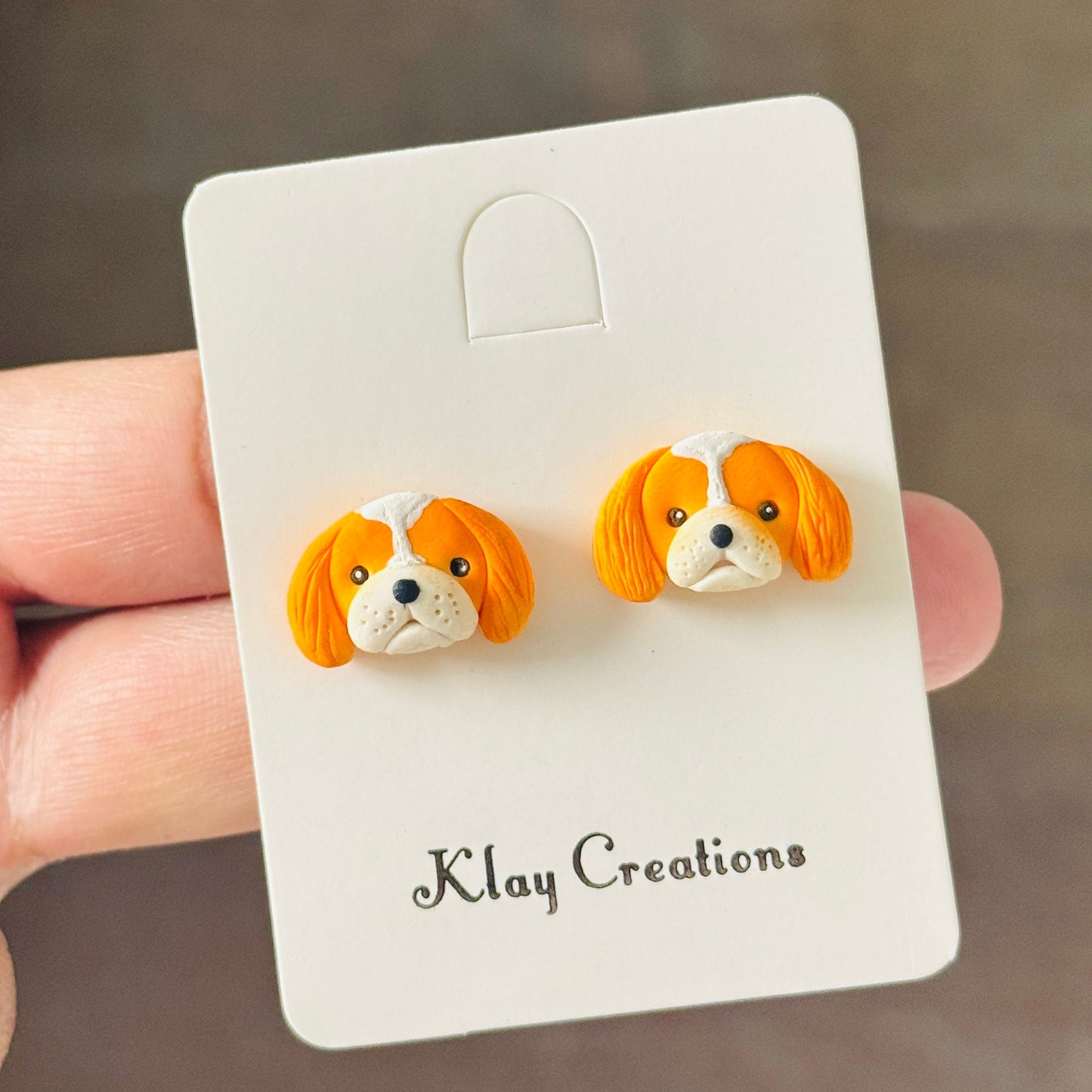 Handmade Polymer Clay Earrings - Dog Collection