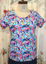 Women's Handmade V Top - Magpies **ON SALE**