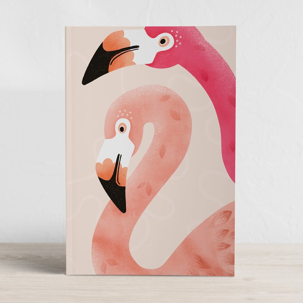 Notebook - Pink Flamingos **ON SALE **