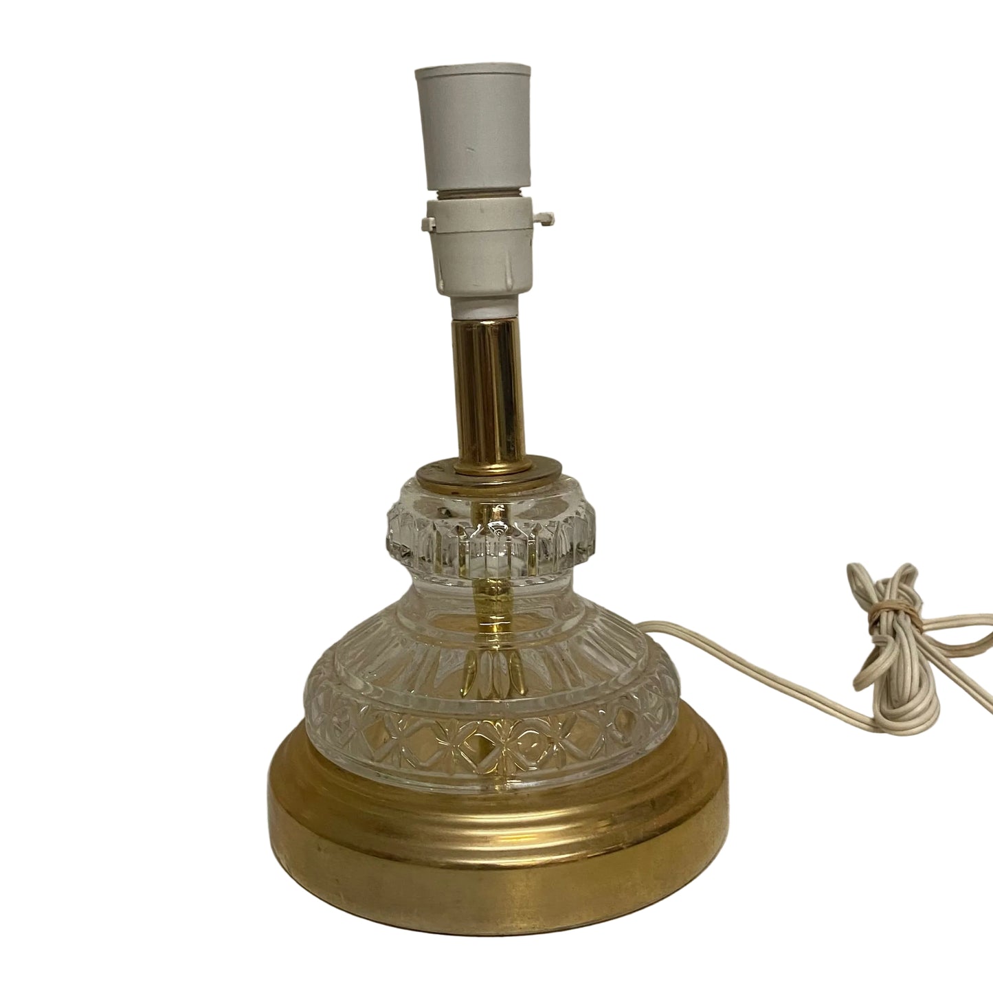 Lamp Base Only - Ornate Crystal & Brass Table Lamp