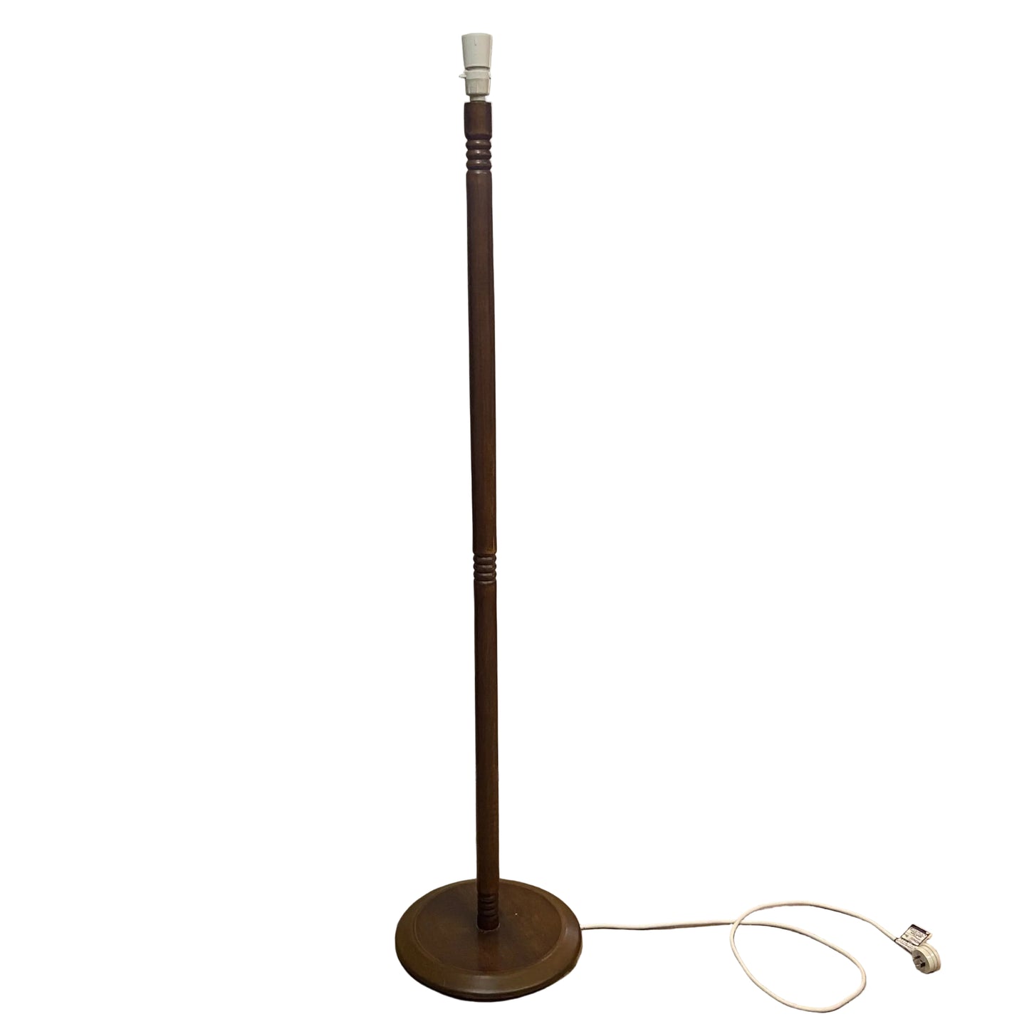 Timber Standard Floor Lamp with Amelia Floral Velvet Shade