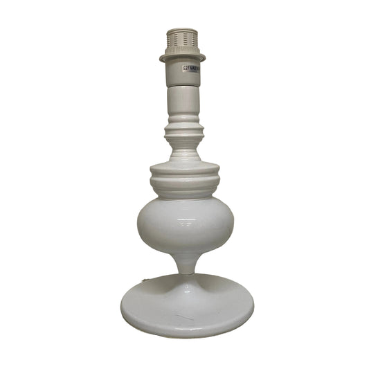 White lamp base on a plain background