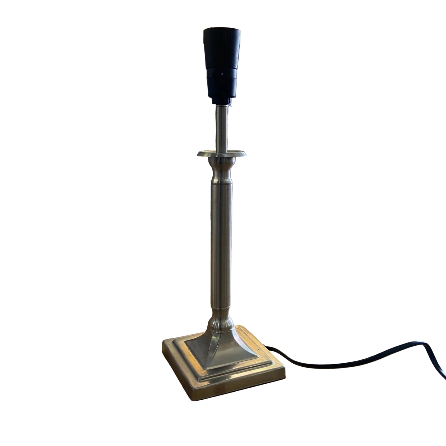 Chrome Table Lamp with Sepia Palms Shade