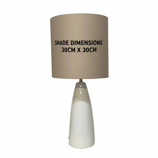 Lamp base only - White Ceramic Atomic Shaped Table Lamp