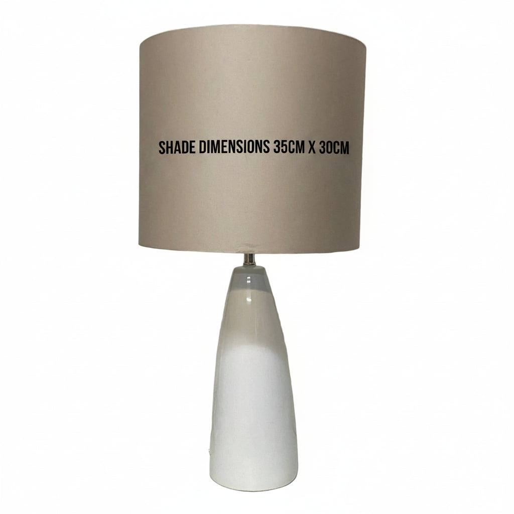 Lamp base only - White Ceramic Atomic Shaped Table Lamp