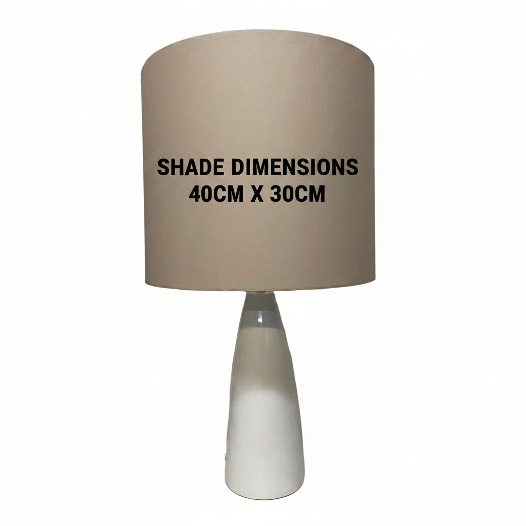 Lamp base only - White Ceramic Atomic Shaped Table Lamp