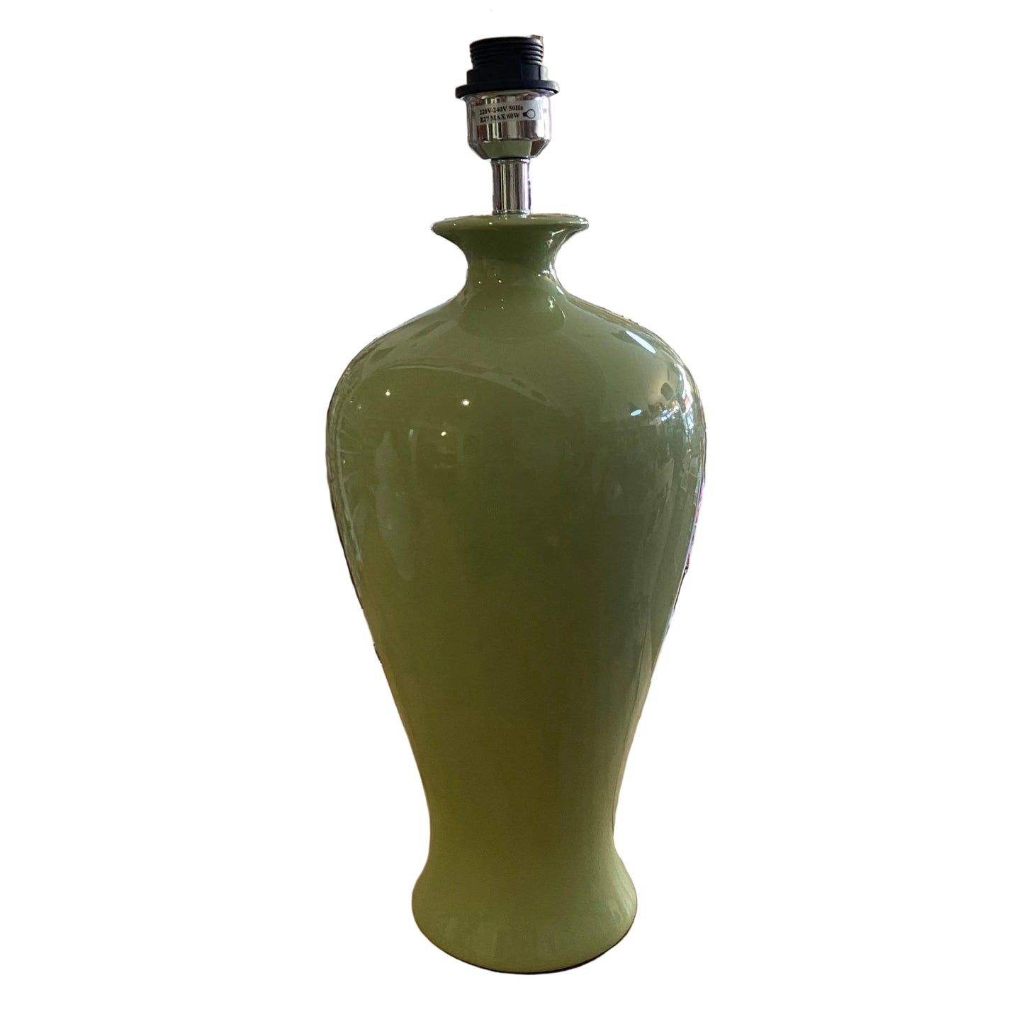 Lamp Base Only - Moss Ceramic Urn Shaped Table Lamp