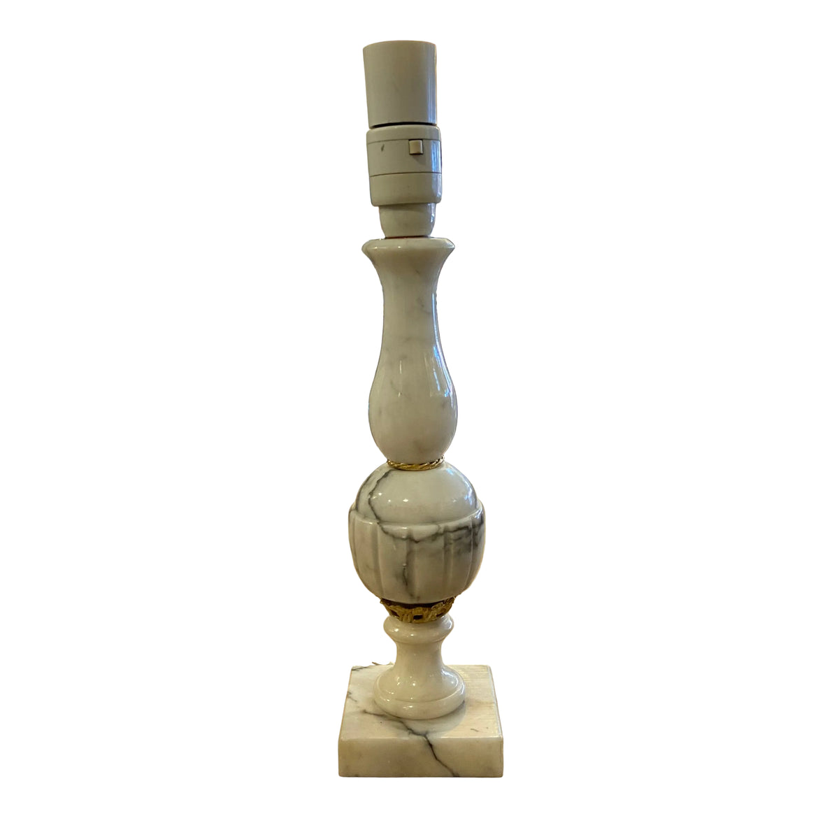 Lamp Base Only - Ornate Marble with Gold Lacing Table Lamp