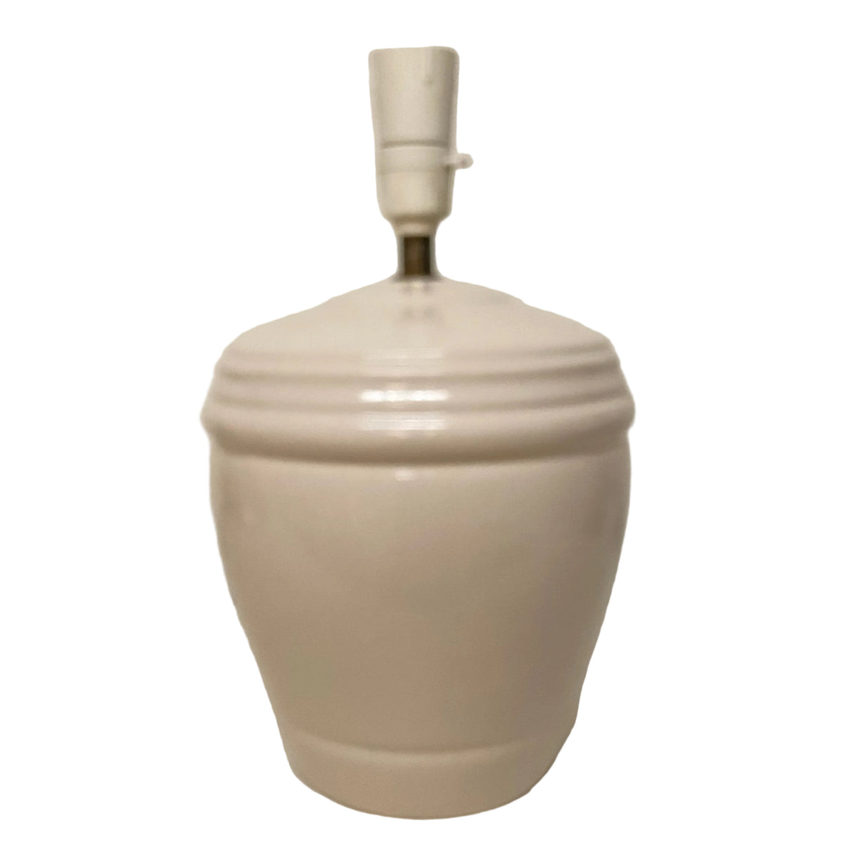 MCM Cream Bulb Ceramic Table Lamp with Summer Geo Shade