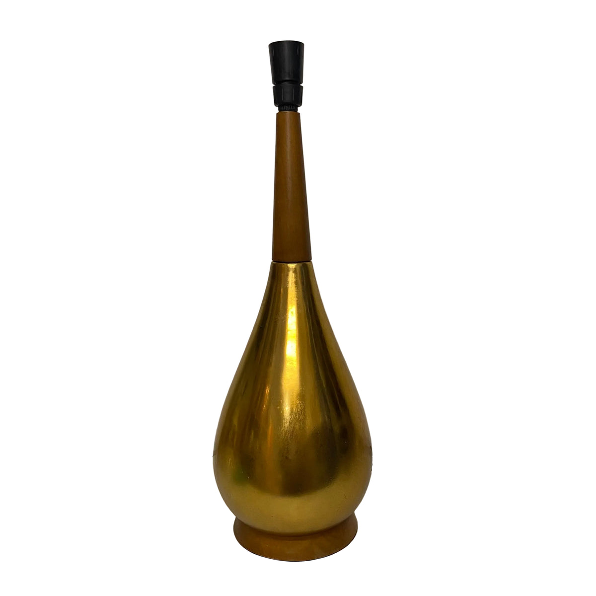 Lamp Base Only - Gold & Timber Bulb Ceramic Table Lamp