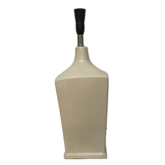 Lamp Base Only - Cream Squared Ceramic Table Lamp