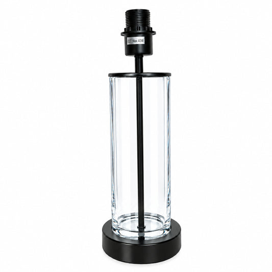 Lamp Base Only - Glass Cylinder Table Lamp