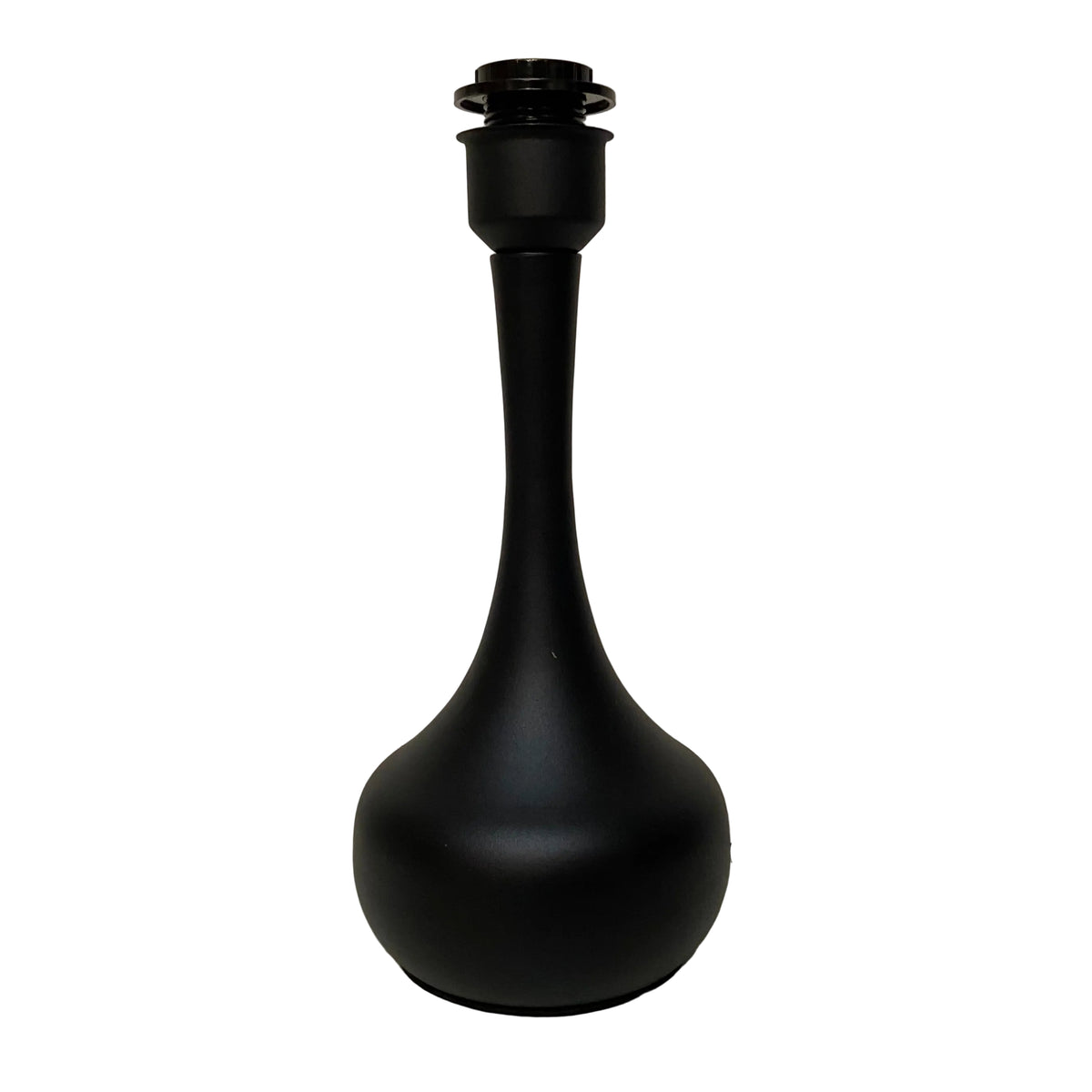 Black Raindrop Touch Lamp with Neutral Natives Shade