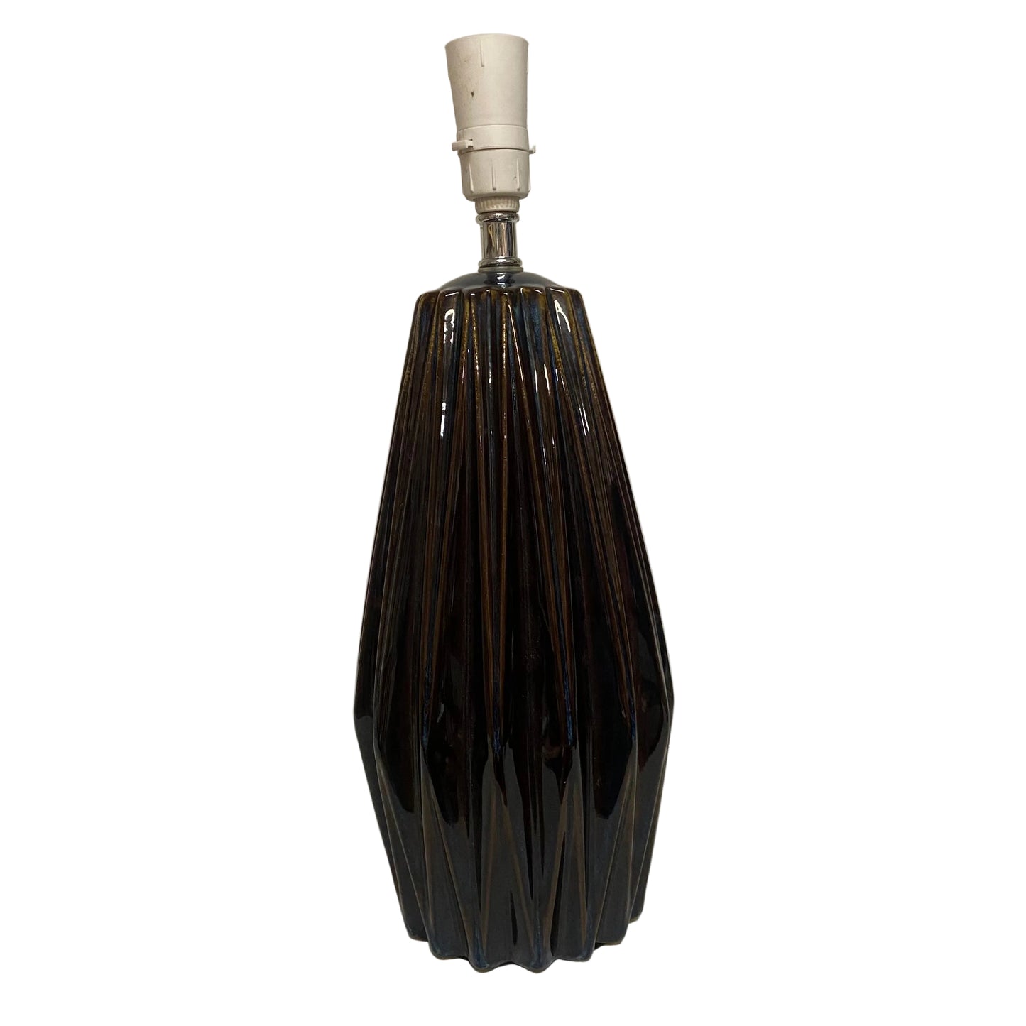 Lamp Base Only - Iridescent Fluted Ceramic Table Lamp