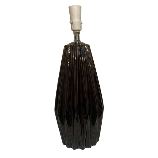 Lamp Base Only - Iridescent Fluted Ceramic Table Lamp