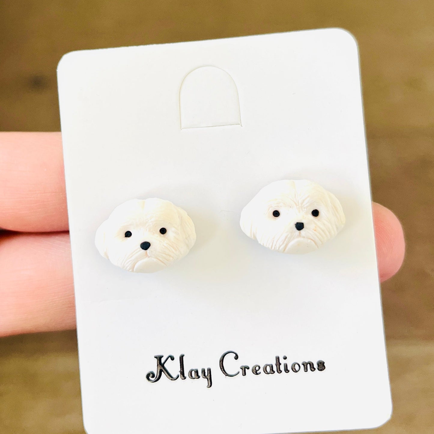 Handmade Polymer Clay Earrings - Dog Collection