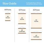 Magnetic Wooden Hanging Frames - A4, A3 & A2
