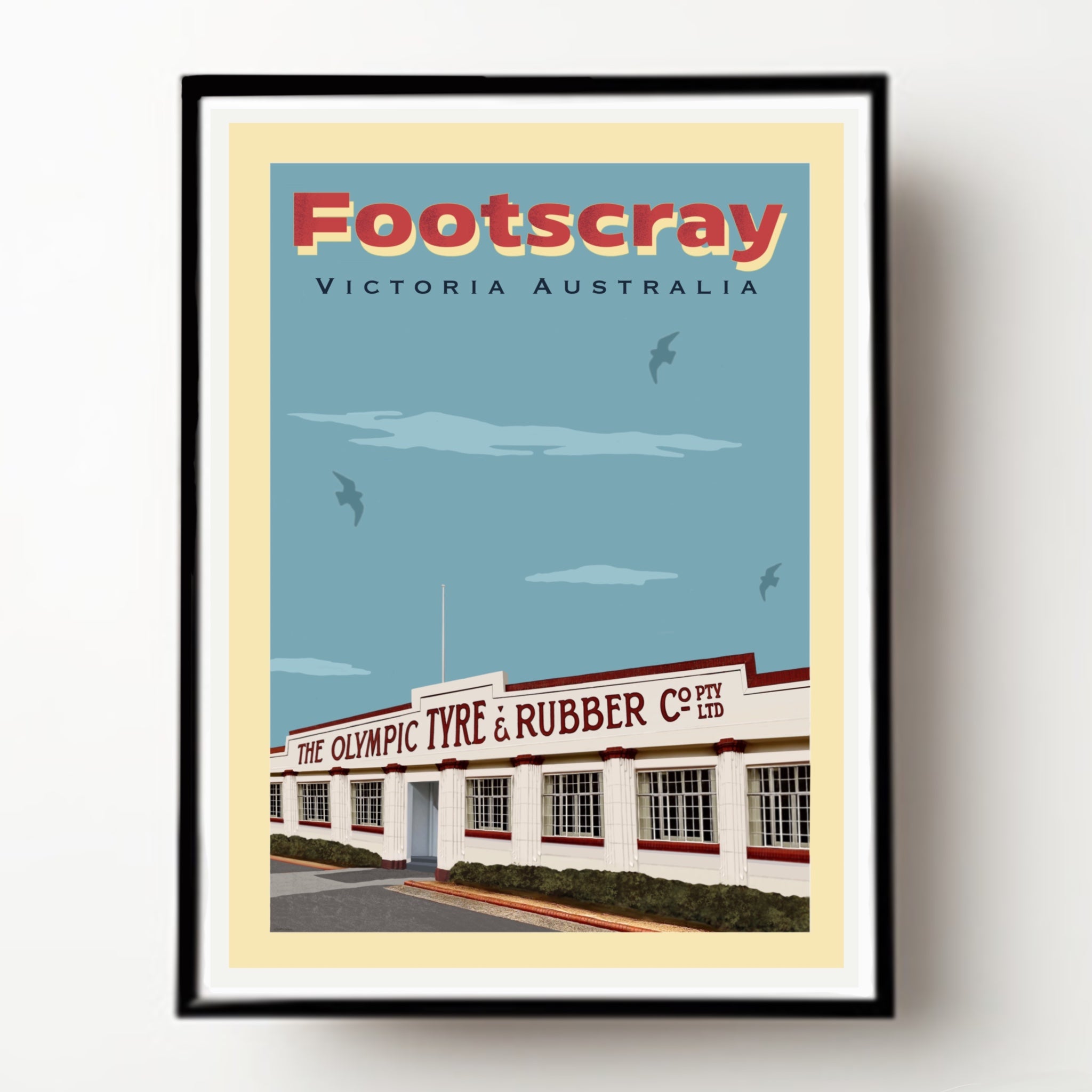 Vintage Poster - Footscray Olympic Tyre & Rubber Co