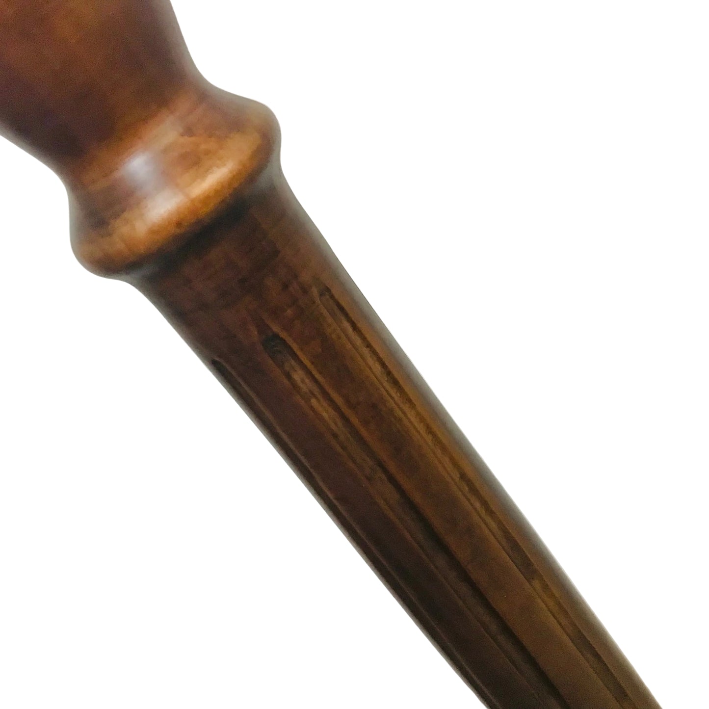 Close-up of a timber floor lamp