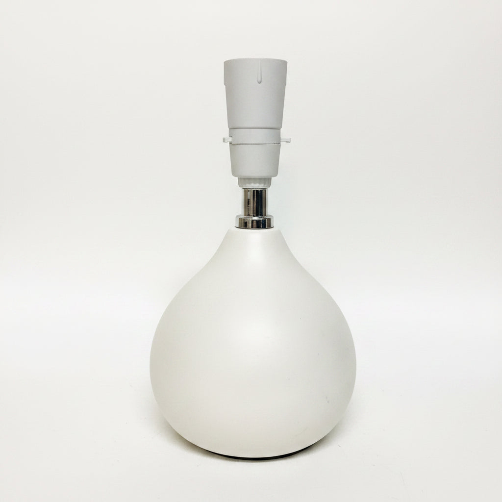 Lamp Base Only - Squat Matt White Ball Table Lamp