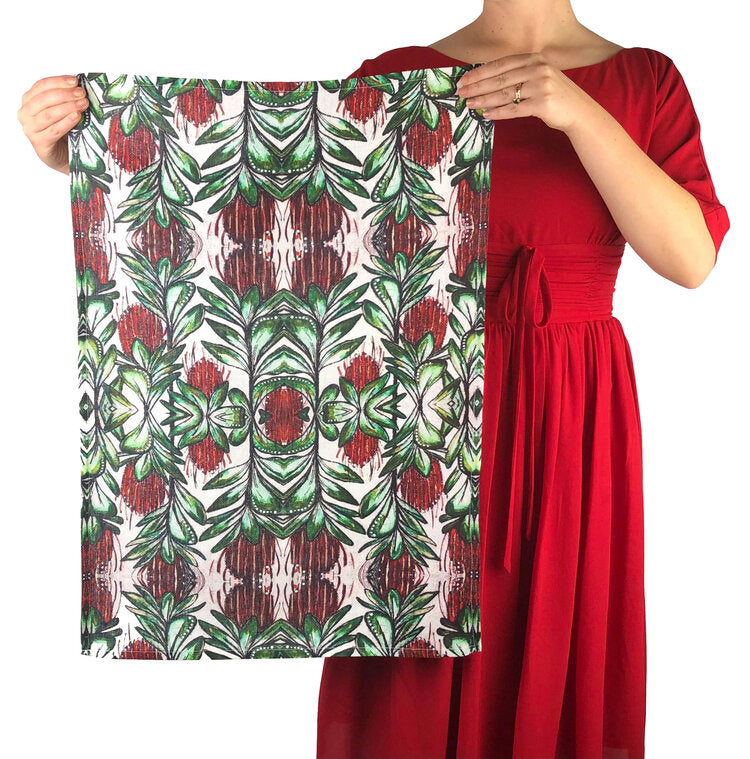 Original Art Print Linen Tea Towel