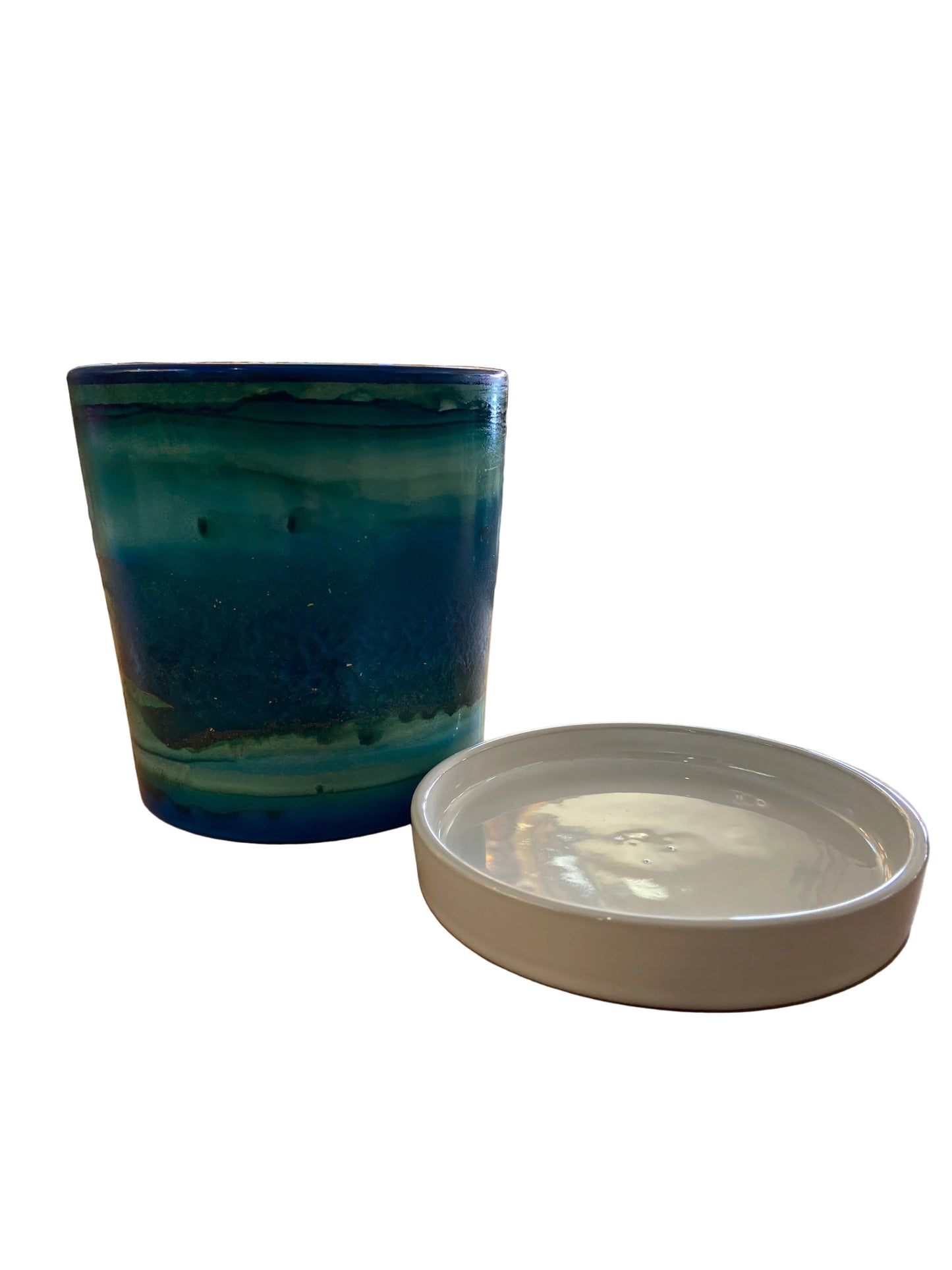Alcohol Ink planter pot with tray - POT #22