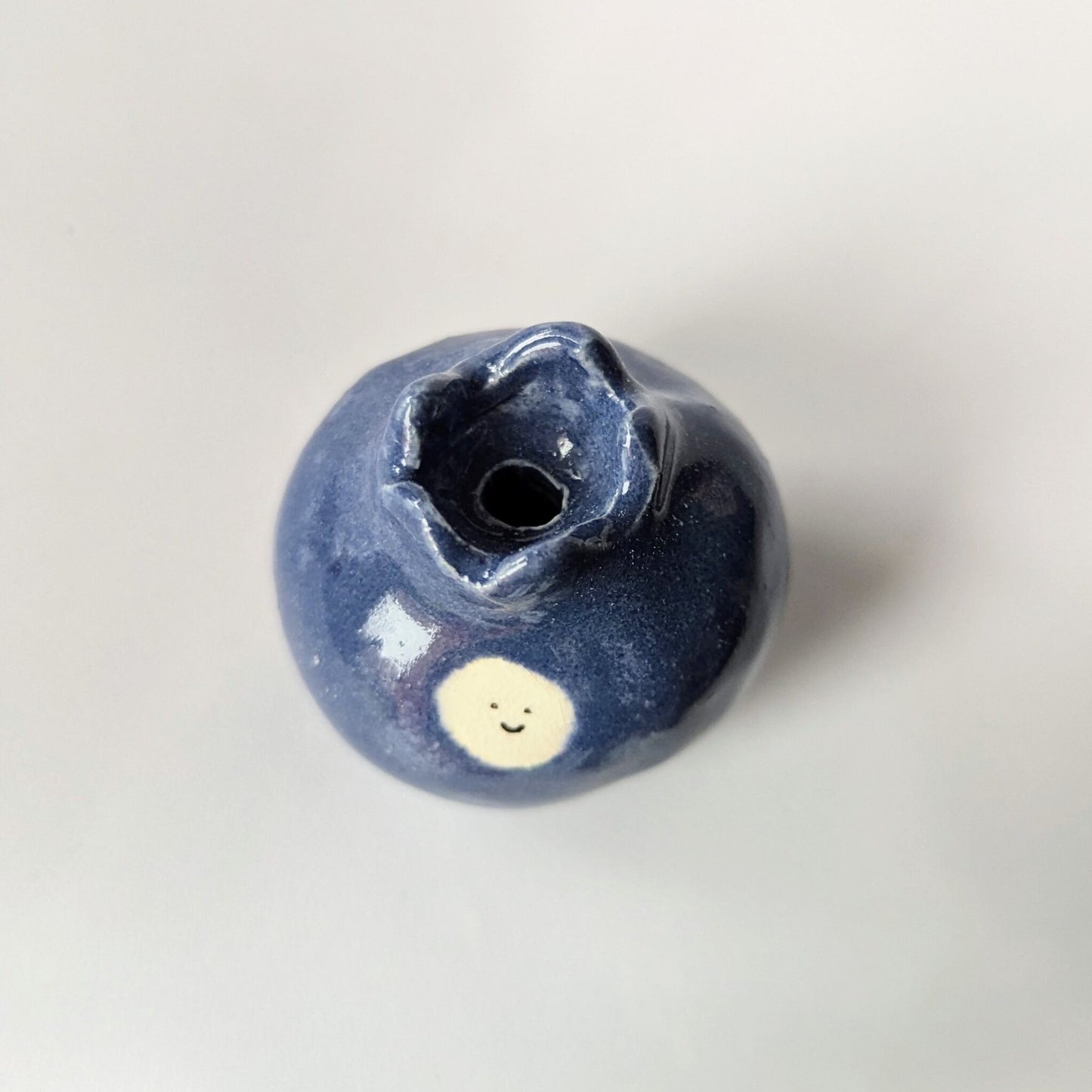 Ceramic Mini Vase Incense Holder - Blueberry