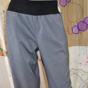 Women's Handmade Band Pants - Steel Grey