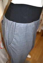 Women's Handmade Band Pants - Steel Grey