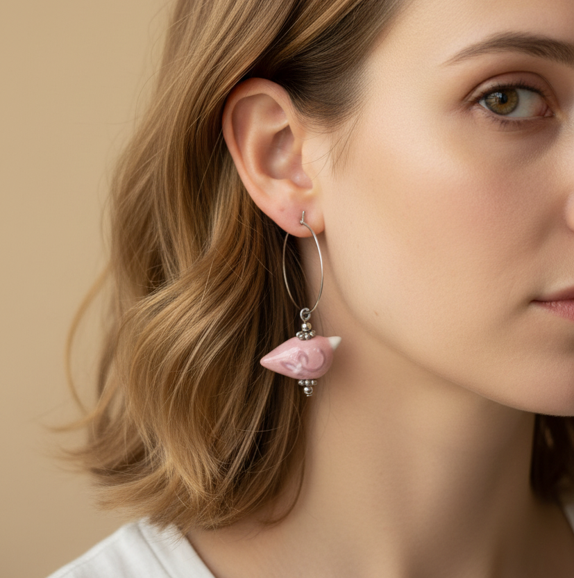 Handcrafted Pottery Earrings