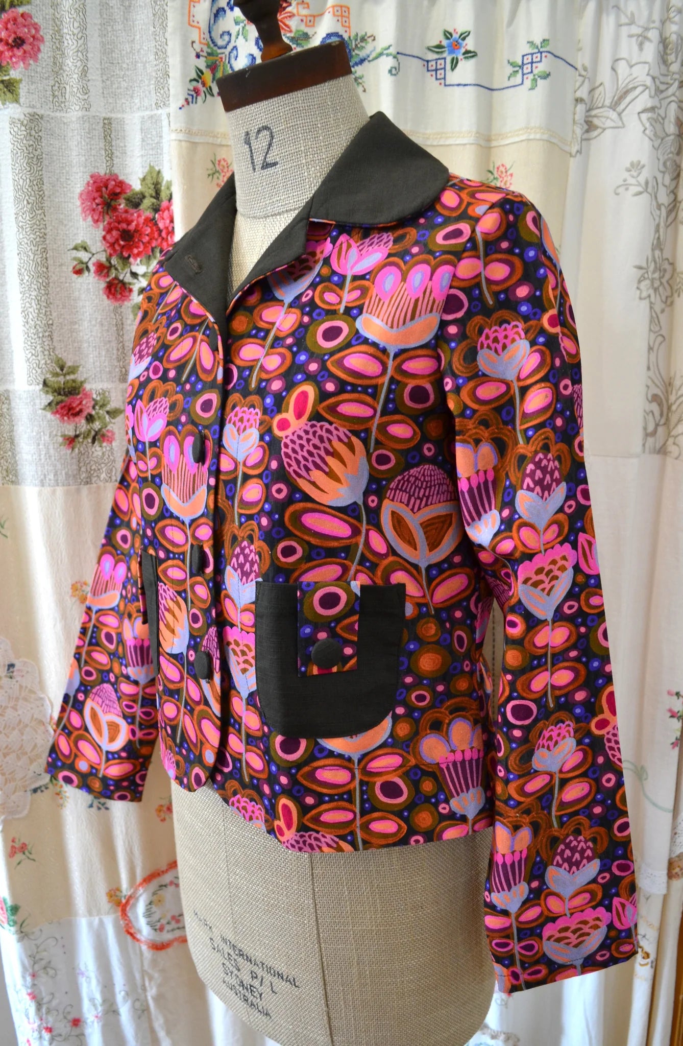 Women's Handmade Cotton Summer Jacket- Protea ** ON SALE **