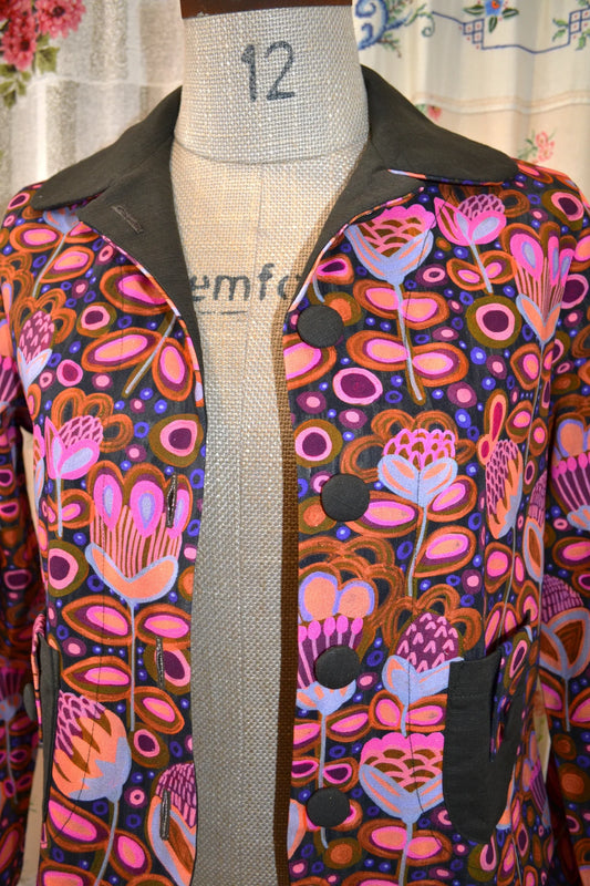 Women's Handmade Cotton Summer Jacket- Protea ** ON SALE **