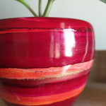 Alcohol Ink Planter Pot - BURGUNDY RED (x-small)