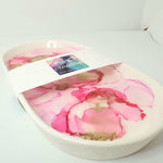 Alcohol Ink Detail Porcelain Oval Tray