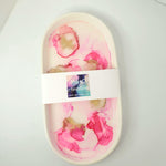 Alcohol Ink Detail Porcelain Oval Tray