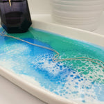 Alcohol Ink Detail Porcelain Oval Tray