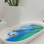 Alcohol Ink Detail Porcelain Oval Tray