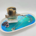 Alcohol Ink Detail Porcelain Oval Tray