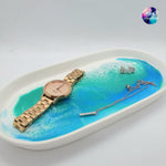 Alcohol Ink Detail Porcelain Oval Tray