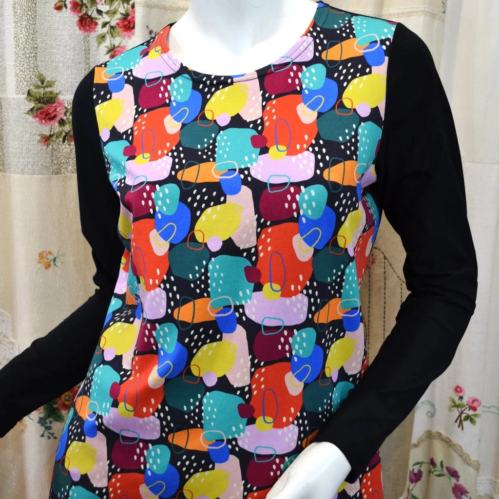 Women's Handmade Long Sleeve T-shirt - Rocks and Rain ** ON SALE **