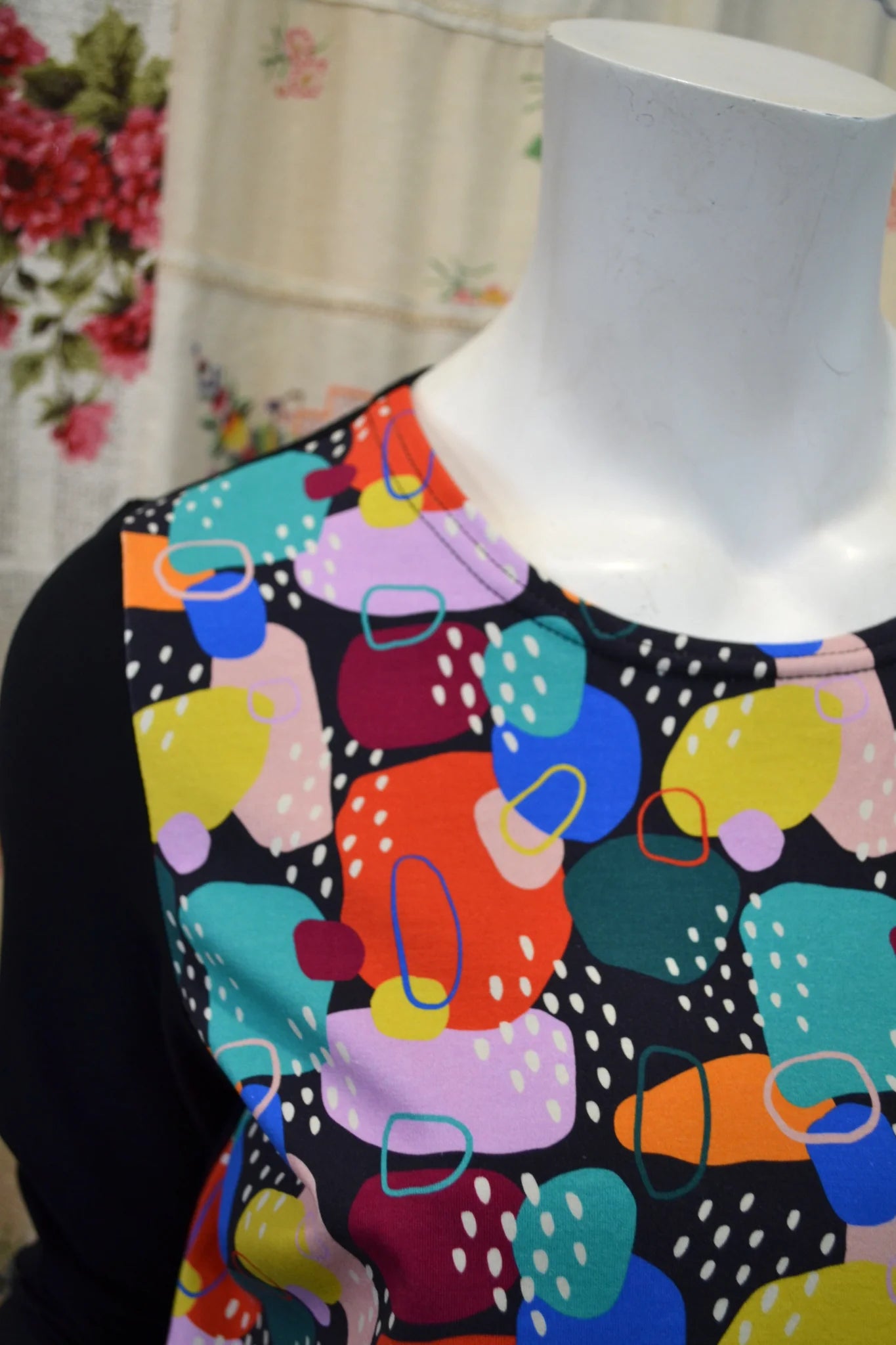 Women's Handmade Long Sleeve T-shirt - Rocks and Rain ** ON SALE **