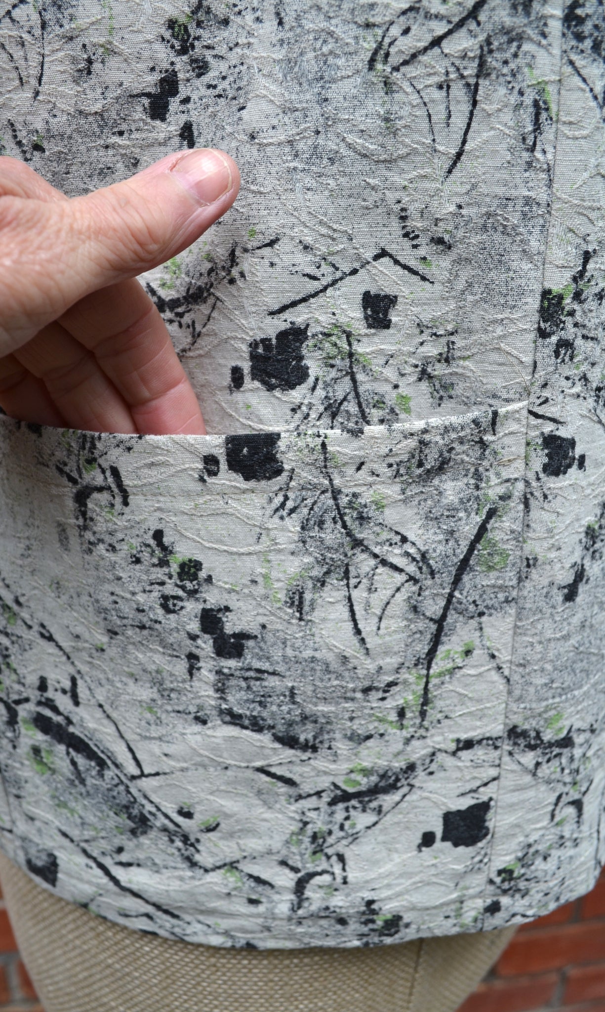 Women's Handmade Roll Neck Top - Rooftops