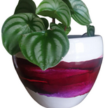 Alcohol Ink planter pot - SUMMER FLORAL (MEDIUM)