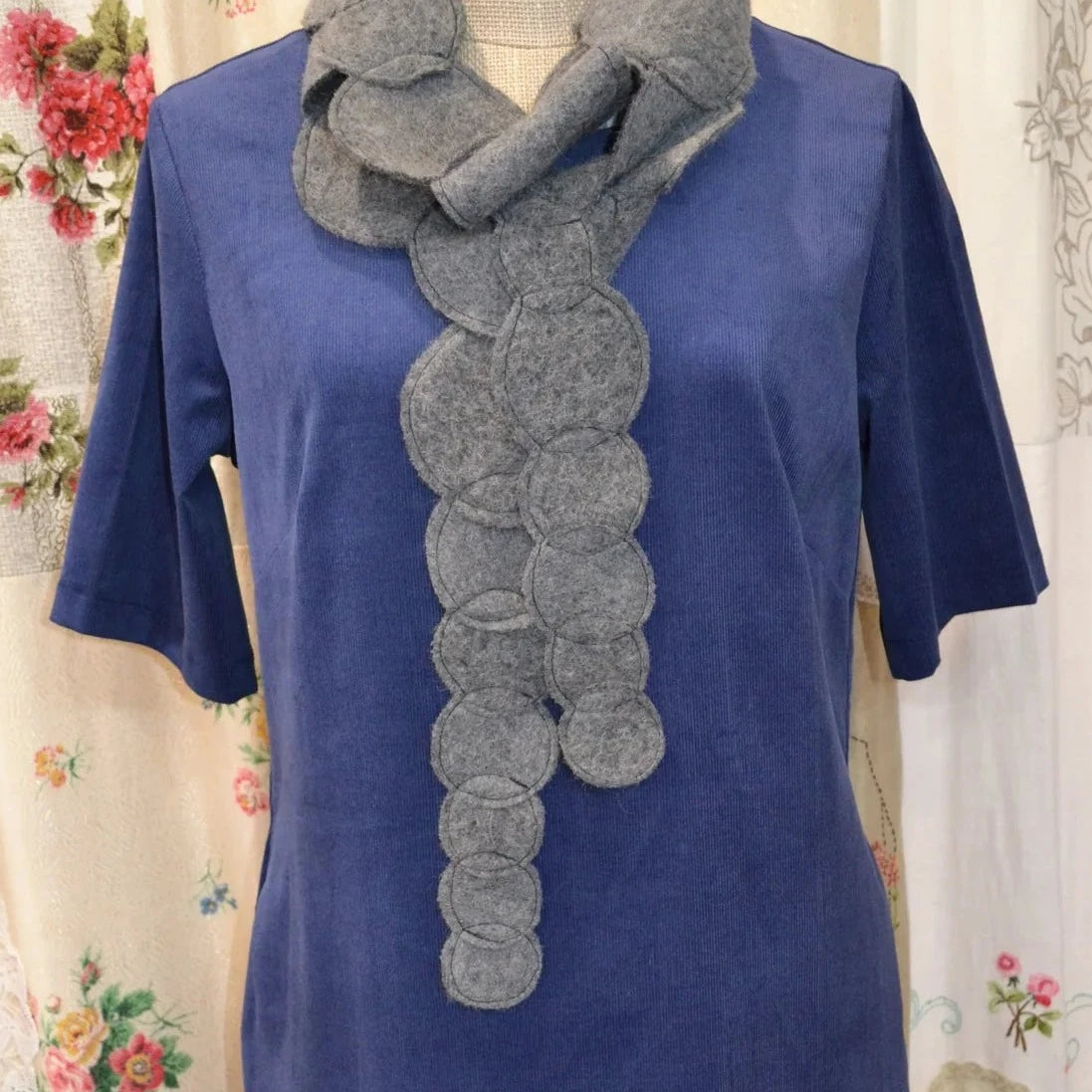 Women's Handmade Tunic Dress -Sky Corduroy