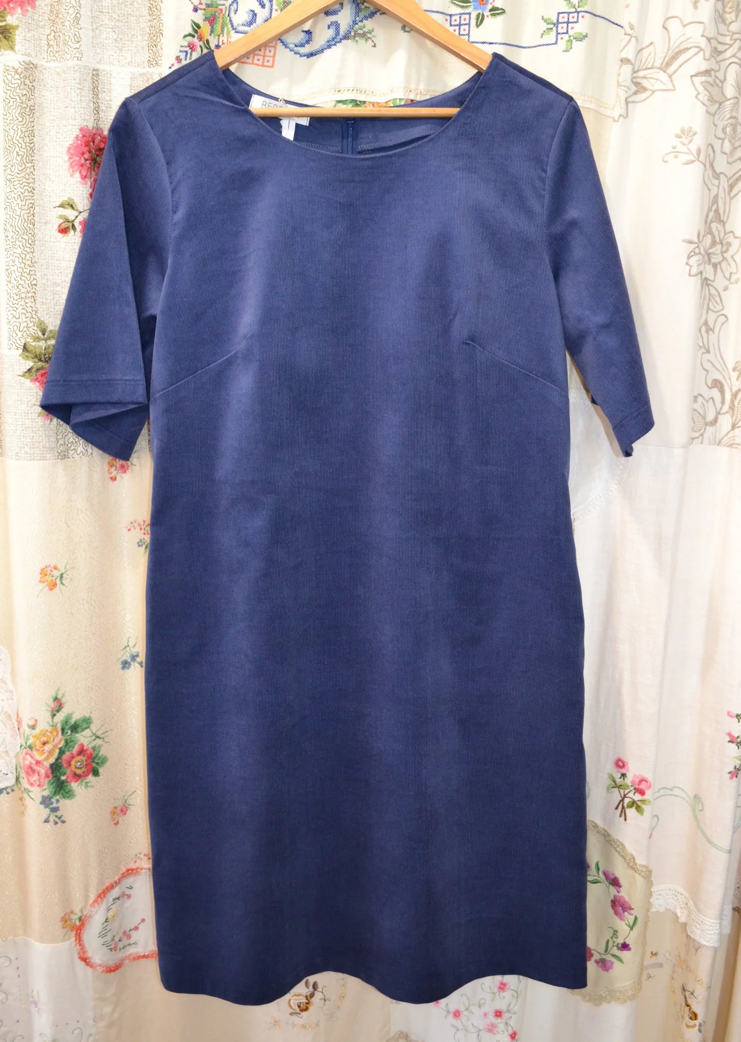 Women's Handmade Tunic Dress -Sky Corduroy
