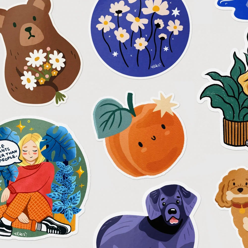 Hello Elks Vinyl Art Stickers