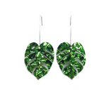 Monstera Leaf Hook/Hoop Earrings