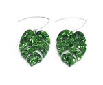 Monstera Leaf Hook/Hoop Earrings