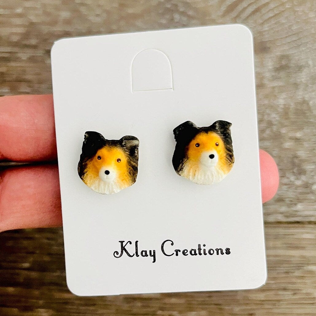 Handmade Polymer Clay Earrings - Dog Collection